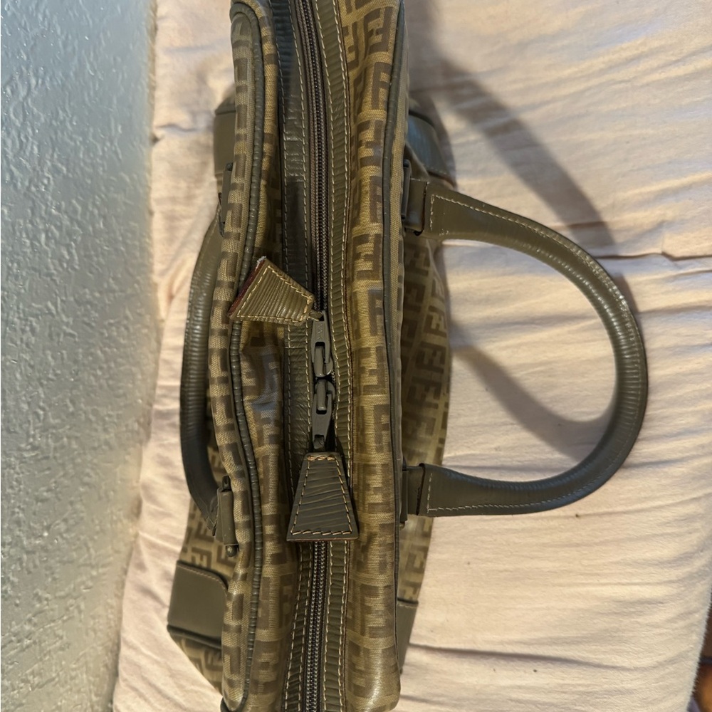 Fendi Brown and Tan Handbag Boston bag VINTAGE EXCELLENT CONDITION - Picture 9 of 11